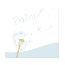 3 tlg. Fotomappe / Babymappe mit 3 Passepartouts (hoch-quer-hoch) für 13x18 cm - "Babydreams hellblau" Produktbild
