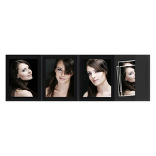 4-teilige Portraitmappen mit Tasche für 13x18 cm schwarz ohne Rand Produktbild