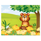 3 tlg. Schulfotomappe / Kindergartenmappe für 13x18 cm mit 2 Einsteckschlitzen - Honigbär Produktbild