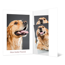 Portraitmappe mit Tasche für 13x18 cm - Motivdruck "Tier - Mein bester Freund" Produktbild