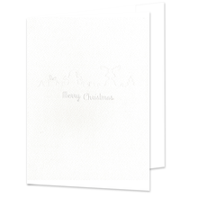 Portraitmappe mit Tasche für 13x18 cm - weiß - Merry Christmas - Hochprägung Produktbild