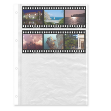 Negativ-Ablageblätter, 4 Streifen, einseitig klar, Rollfilm, 100 Stück Produktbild