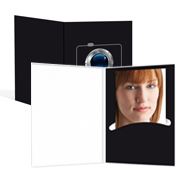 schwarz mit Tasche und Ausschnitt Momentum by Schoeller & Stanzwerk 100 Stück Passbildmappen für 3,5x4,5 cm