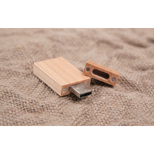 Holz USB Stick rechteckig Produktbild