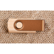 Holz USB Stick mit farbigem Metallklip Produktbild
