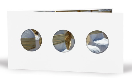 Momentum Foto-Designkarte Luuni mit 3 Ausschnitten für 10x20 cm - weiß Produktbild